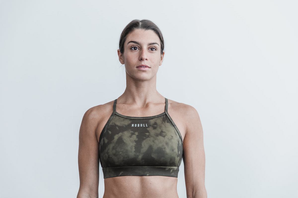 Nobull High-Neck Tie-Dye Women\'s Sports Bras Deep Grey | Australia (RI7096)